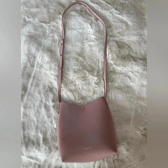 Anthropologie Samara medium shoulder dusty pink crossbody purse - Picture 3 of 13